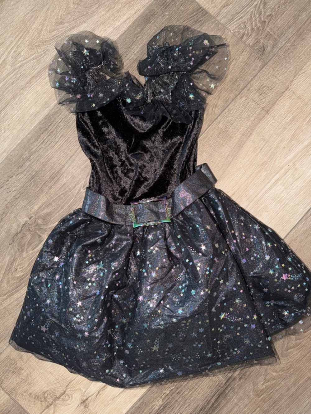 Black Sparkle Star Girls' Costume Dress
